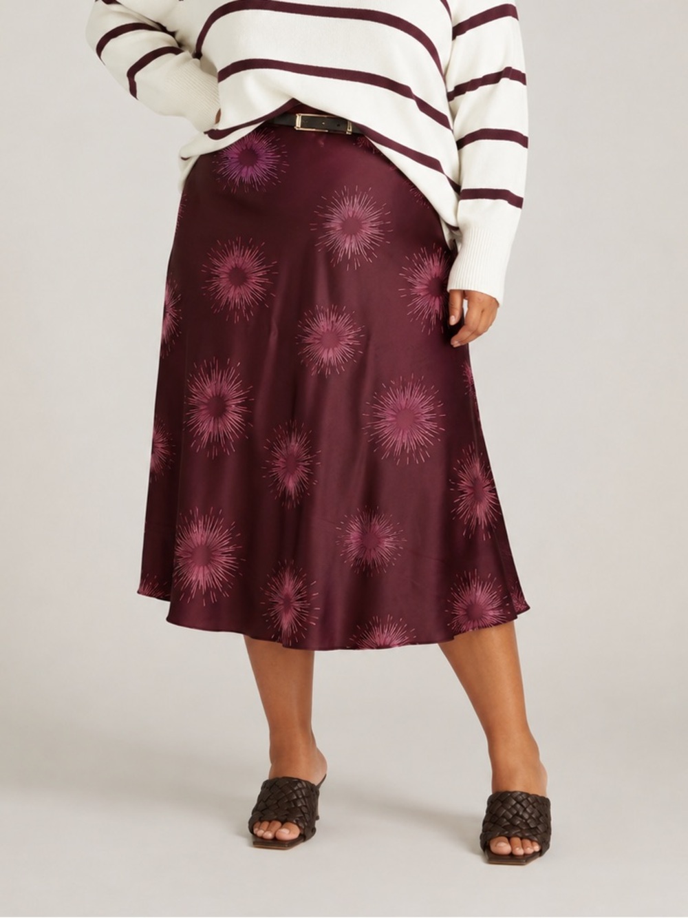 Universal Standard Satin Shindig Midi Skirt